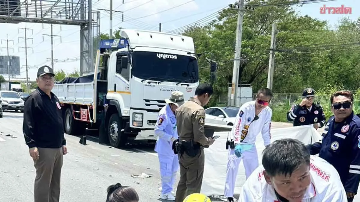 Tragic Motorcycle Accident: Two Women Killed After Bike Crosses Lane Into Mercedes, Struck by Following Truck